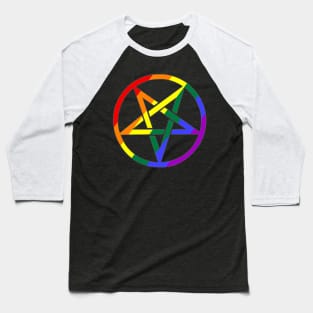 Rainbow Pentagram Baseball T-Shirt